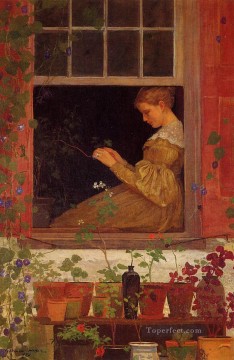  Morning Oil Painting - Morning Glories Realism painter Winslow Homer